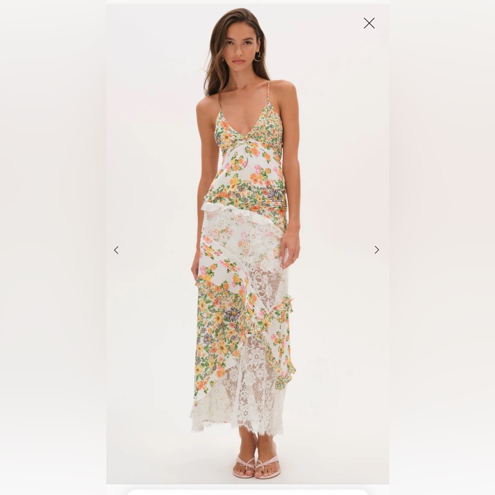 For Love And Lemons Multicolor Floral Dress